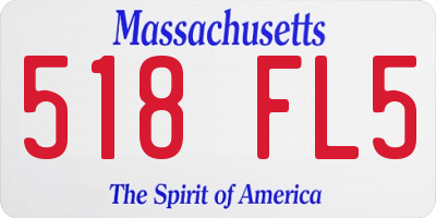 MA license plate 518FL5