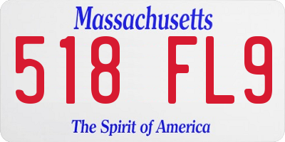MA license plate 518FL9