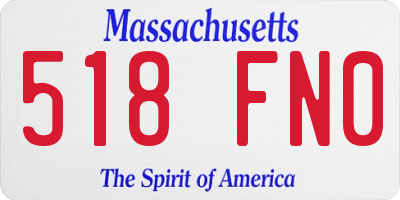 MA license plate 518FN0