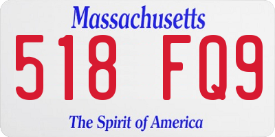 MA license plate 518FQ9