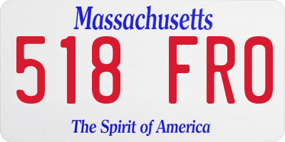 MA license plate 518FR0