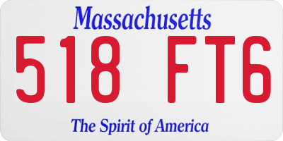 MA license plate 518FT6
