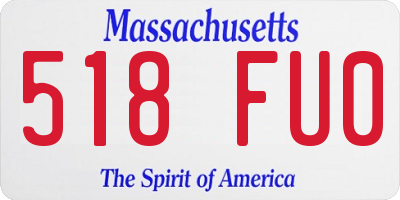 MA license plate 518FU0