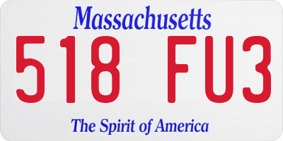 MA license plate 518FU3