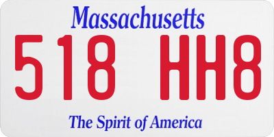 MA license plate 518HH8