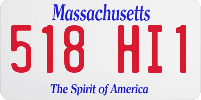 MA license plate 518HI1