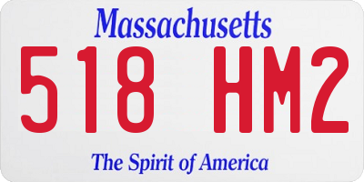 MA license plate 518HM2