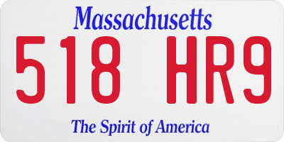 MA license plate 518HR9