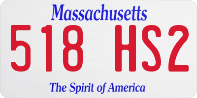 MA license plate 518HS2