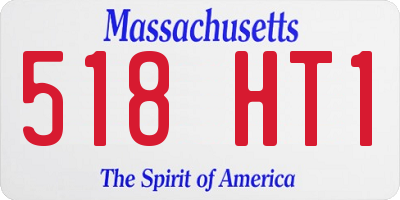 MA license plate 518HT1