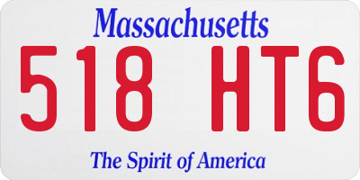 MA license plate 518HT6