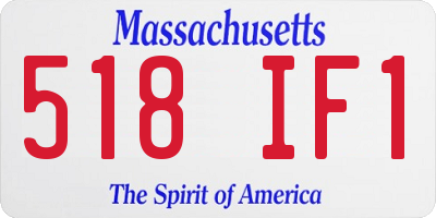 MA license plate 518IF1