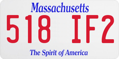 MA license plate 518IF2