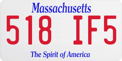 MA license plate 518IF5