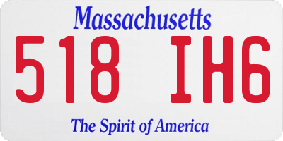 MA license plate 518IH6