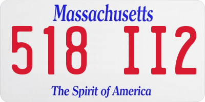 MA license plate 518II2