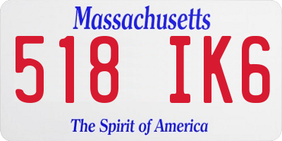MA license plate 518IK6