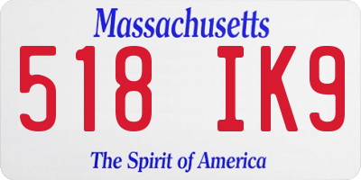 MA license plate 518IK9