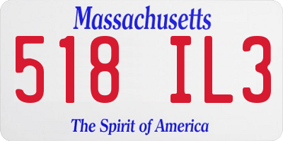 MA license plate 518IL3