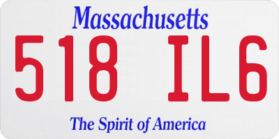 MA license plate 518IL6