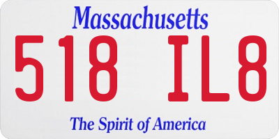 MA license plate 518IL8