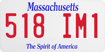 MA license plate 518IM1