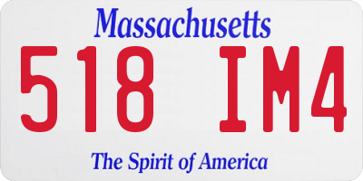 MA license plate 518IM4