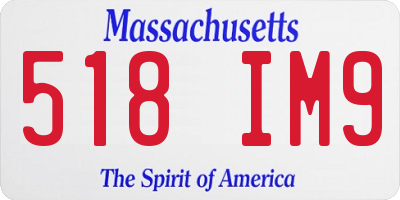 MA license plate 518IM9
