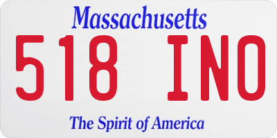 MA license plate 518IN0