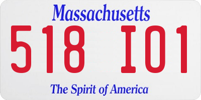 MA license plate 518IO1