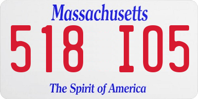 MA license plate 518IO5