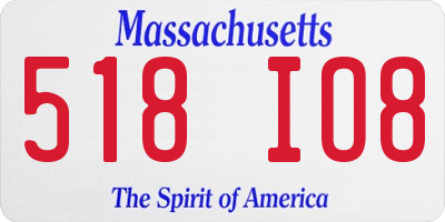 MA license plate 518IO8