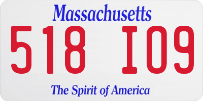MA license plate 518IO9