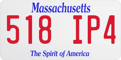 MA license plate 518IP4