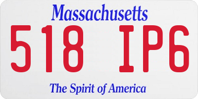 MA license plate 518IP6