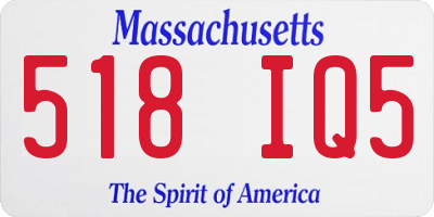 MA license plate 518IQ5