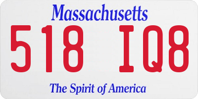 MA license plate 518IQ8