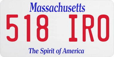 MA license plate 518IR0