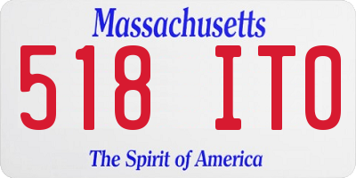 MA license plate 518IT0