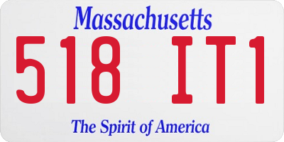 MA license plate 518IT1