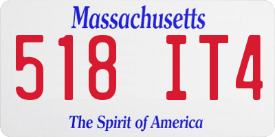 MA license plate 518IT4