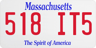 MA license plate 518IT5