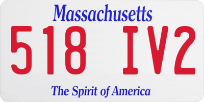 MA license plate 518IV2