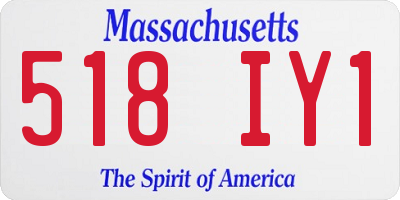 MA license plate 518IY1