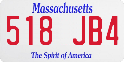 MA license plate 518JB4