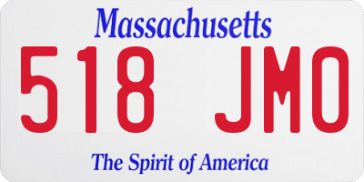MA license plate 518JM0