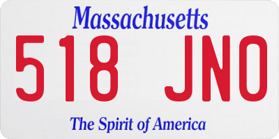MA license plate 518JN0