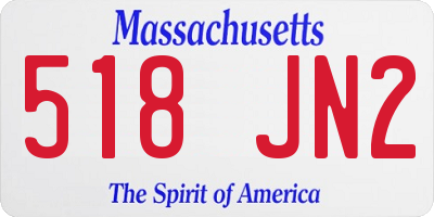 MA license plate 518JN2
