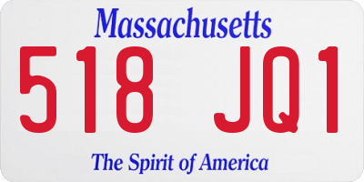 MA license plate 518JQ1