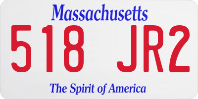 MA license plate 518JR2